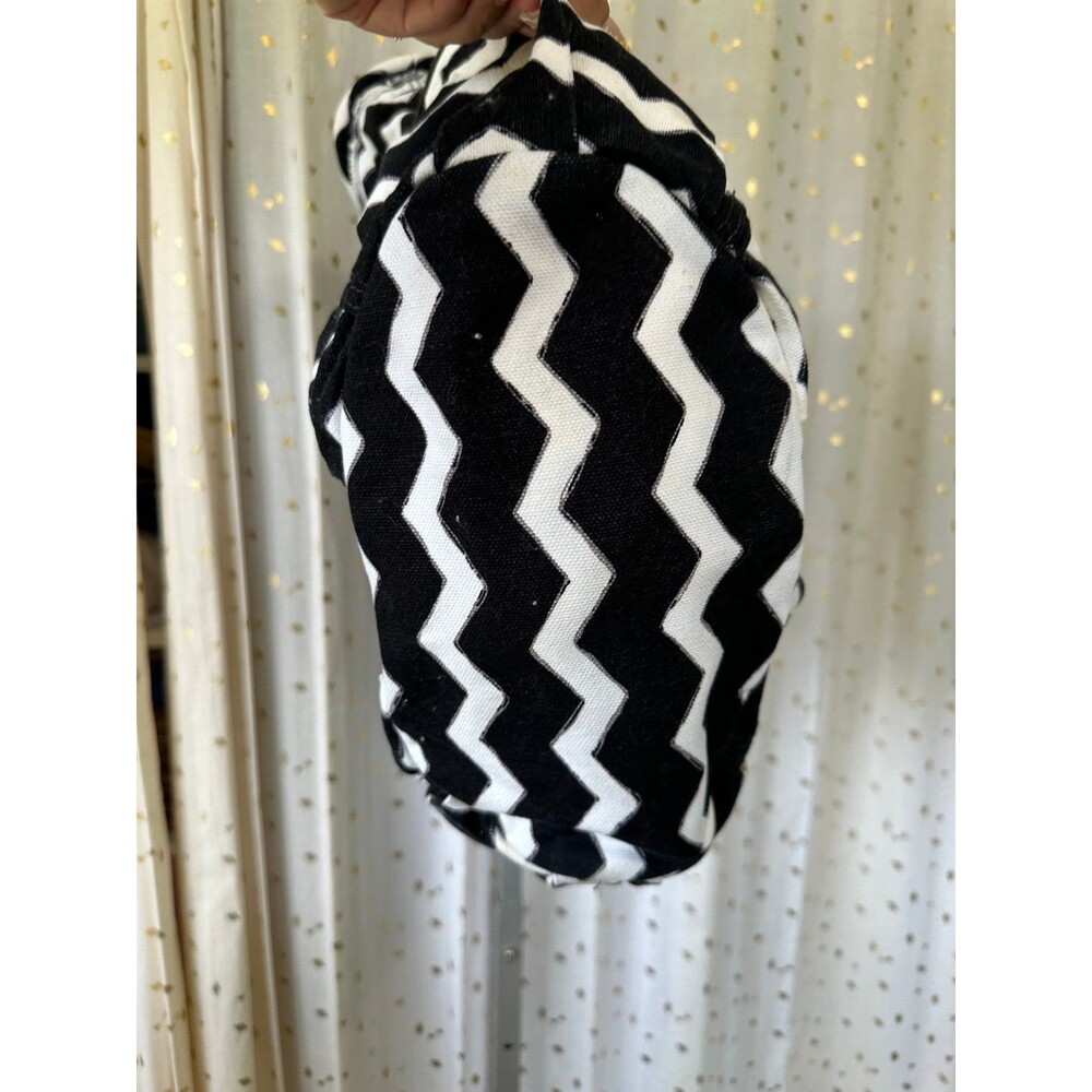 Thirty One Chevron Retro Metro Side Pockets Open Canvas Tote Shoulder Bag - Picture 6 of 10